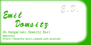 emil domsitz business card